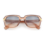 Retro Luxury Keyhole Hipster Horn Rim Plastic Rectangle Sunglasses