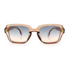 Retro Luxury Keyhole Hipster Horn Rim Plastic Rectangle Sunglasses