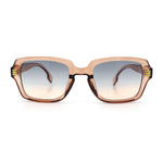 Retro Luxury Keyhole Hipster Horn Rim Plastic Rectangle Sunglasses