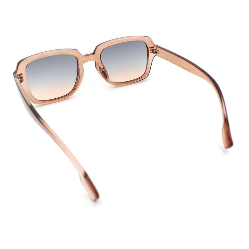Retro Luxury Keyhole Hipster Horn Rim Plastic Rectangle Sunglasses