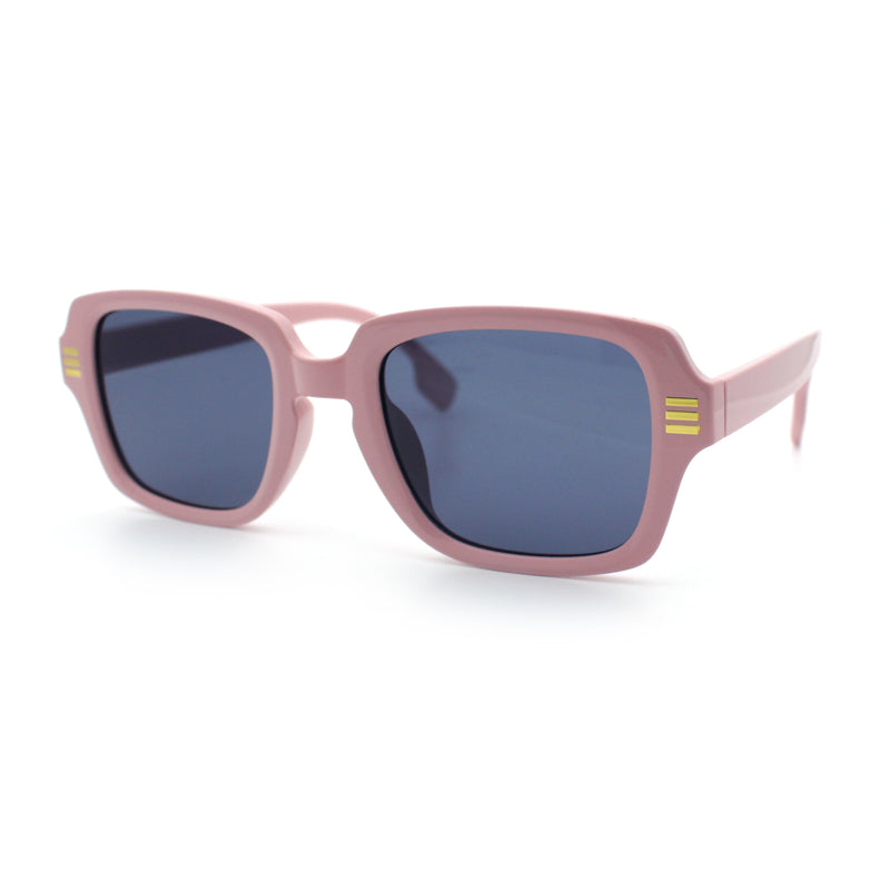 Retro Luxury Keyhole Hipster Horn Rim Plastic Rectangle Sunglasses