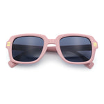 Retro Luxury Keyhole Hipster Horn Rim Plastic Rectangle Sunglasses