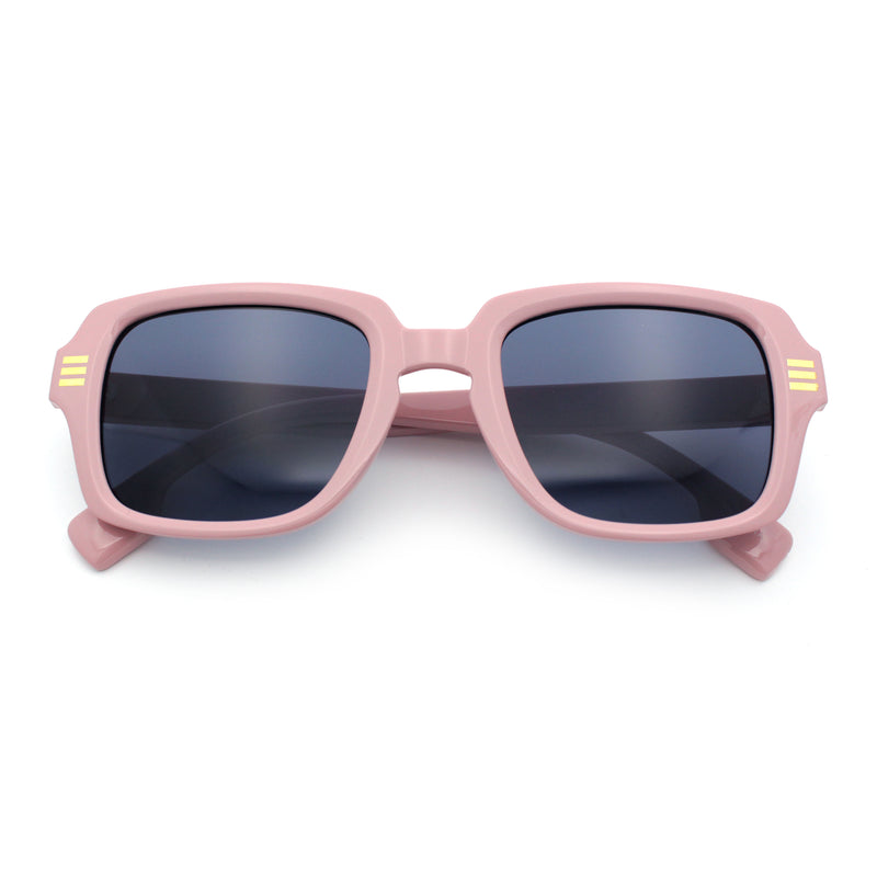 Retro Luxury Keyhole Hipster Horn Rim Plastic Rectangle Sunglasses