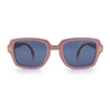Retro Luxury Keyhole Hipster Horn Rim Plastic Rectangle Sunglasses