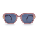 Retro Luxury Keyhole Hipster Horn Rim Plastic Rectangle Sunglasses