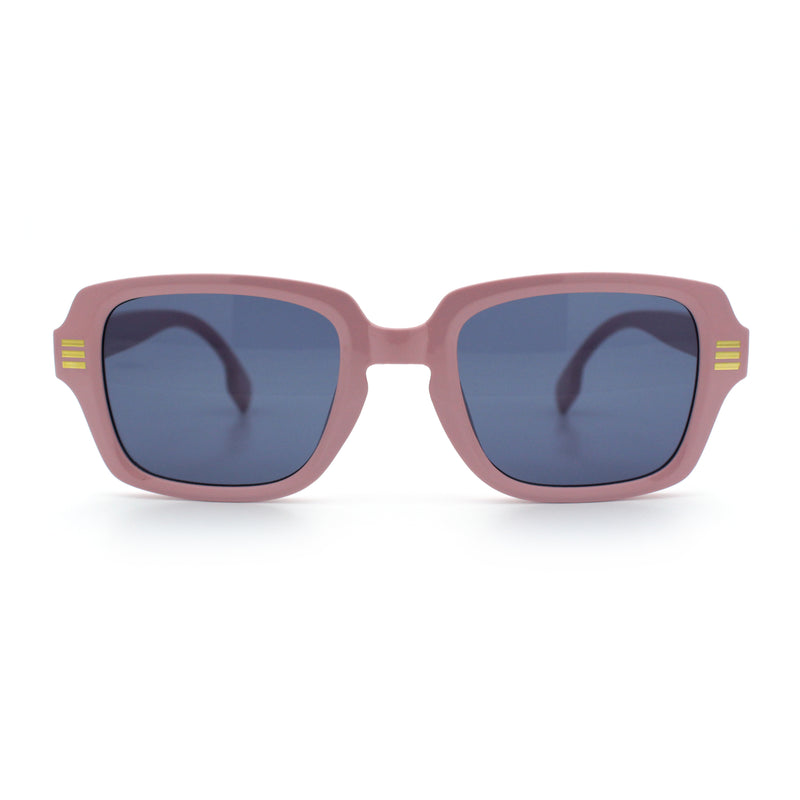 Retro Luxury Keyhole Hipster Horn Rim Plastic Rectangle Sunglasses