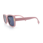Retro Luxury Keyhole Hipster Horn Rim Plastic Rectangle Sunglasses
