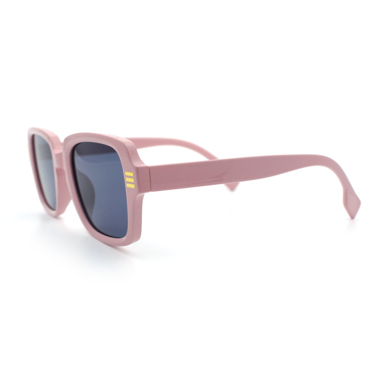 Retro Luxury Keyhole Hipster Horn Rim Plastic Rectangle Sunglasses