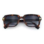 Retro Luxury Keyhole Hipster Horn Rim Plastic Rectangle Sunglasses