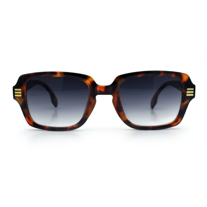 Retro Luxury Keyhole Hipster Horn Rim Plastic Rectangle Sunglasses