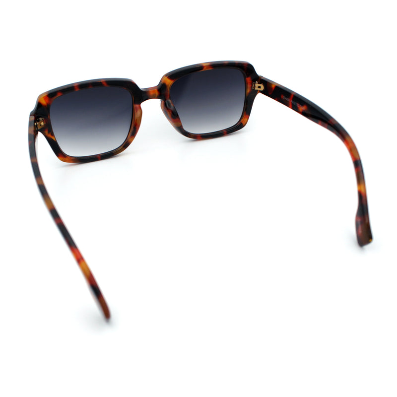 Retro Luxury Keyhole Hipster Horn Rim Plastic Rectangle Sunglasses
