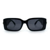 Womens Luxury Narrow Rectangle Designer Plastic Thick Arm Sunglasses