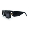 Womens Luxury Narrow Rectangle Designer Plastic Thick Arm Sunglasses