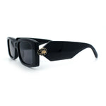 Womens Luxury Narrow Rectangle Designer Plastic Thick Arm Sunglasses