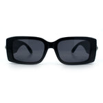 Womens Luxury Narrow Rectangle Designer Plastic Thick Arm Sunglasses