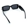 Womens Luxury Narrow Rectangle Designer Plastic Thick Arm Sunglasses