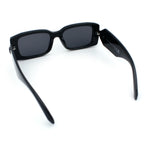 Womens Luxury Narrow Rectangle Designer Plastic Thick Arm Sunglasses