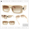 Womens Luxury Narrow Rectangle Designer Plastic Thick Arm Sunglasses