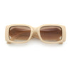 Womens Luxury Narrow Rectangle Designer Plastic Thick Arm Sunglasses