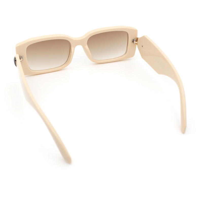 Womens Luxury Narrow Rectangle Designer Plastic Thick Arm Sunglasses