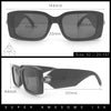 Womens Luxury Narrow Rectangle Designer Plastic Thick Arm Sunglasses
