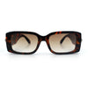 Womens Luxury Narrow Rectangle Designer Plastic Thick Arm Sunglasses