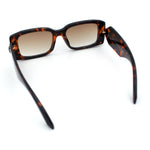 Womens Luxury Narrow Rectangle Designer Plastic Thick Arm Sunglasses