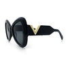 Womens Large Mod Thick Plastic Bow Tie Butterfly Chic Fashion Sunglasses