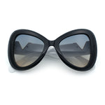 Womens Large Mod Thick Plastic Bow Tie Butterfly Chic Fashion Sunglasses