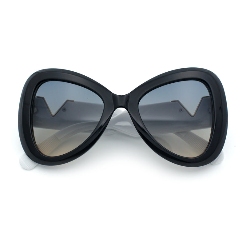 Womens Large Mod Thick Plastic Bow Tie Butterfly Chic Fashion Sunglasses