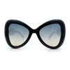 Womens Large Mod Thick Plastic Bow Tie Butterfly Chic Fashion Sunglasses