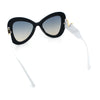Womens Large Mod Thick Plastic Bow Tie Butterfly Chic Fashion Sunglasses