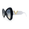Womens Large Mod Thick Plastic Bow Tie Butterfly Chic Fashion Sunglasses