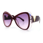 Womens Large Mod Thick Plastic Bow Tie Butterfly Chic Fashion Sunglasses