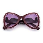 Womens Large Mod Thick Plastic Bow Tie Butterfly Chic Fashion Sunglasses