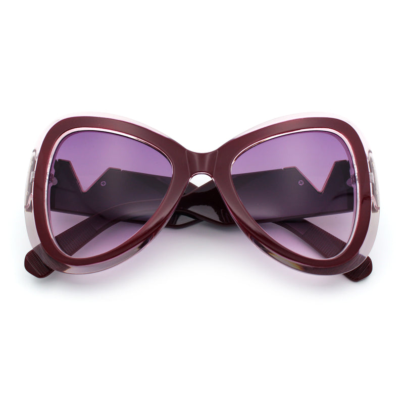 Womens Large Mod Thick Plastic Bow Tie Butterfly Chic Fashion Sunglasses