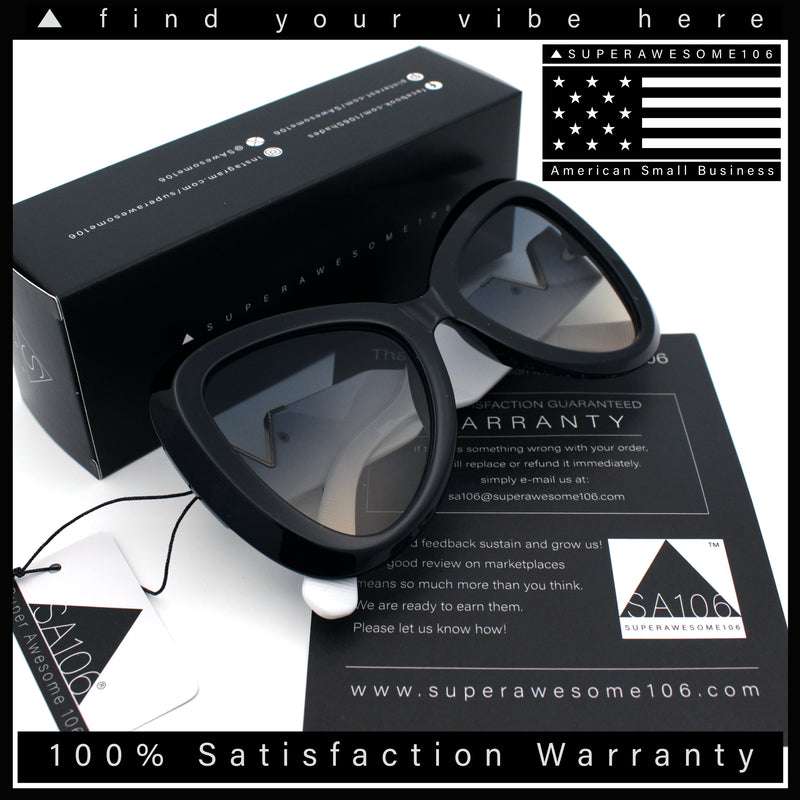 Womens Large Mod Thick Plastic Bow Tie Butterfly Chic Fashion Sunglasses
