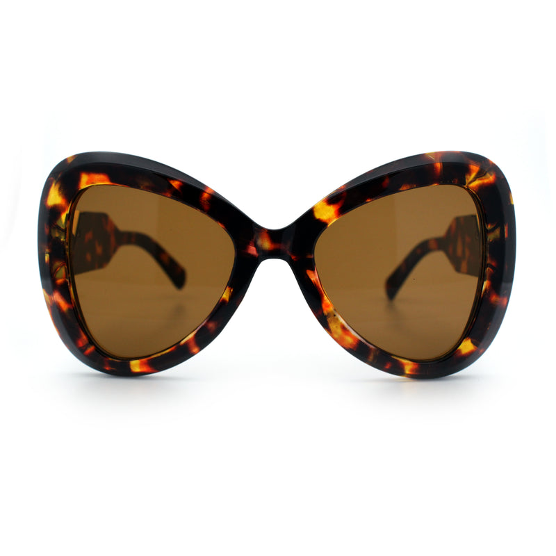 Womens Large Mod Thick Plastic Bow Tie Butterfly Chic Fashion Sunglasses