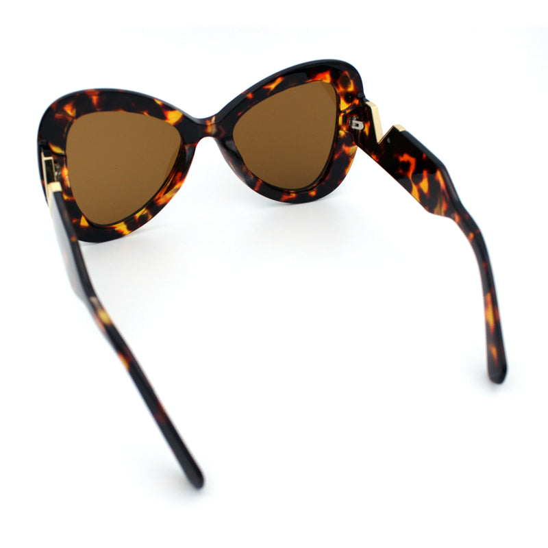 Womens Large Mod Thick Plastic Bow Tie Butterfly Chic Fashion Sunglasses