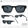 Gentlemanly Hipster Narrow Rectangle Horn Rim Mens Plastic Sunglasses