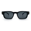 Gentlemanly Hipster Narrow Rectangle Horn Rim Mens Plastic Sunglasses