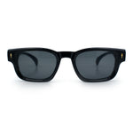 Gentlemanly Hipster Narrow Rectangle Horn Rim Mens Plastic Sunglasses