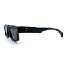 Gentlemanly Hipster Narrow Rectangle Horn Rim Mens Plastic Sunglasses
