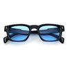 Gentlemanly Hipster Narrow Rectangle Horn Rim Mens Plastic Sunglasses