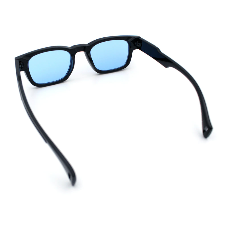 Gentlemanly Hipster Narrow Rectangle Horn Rim Mens Plastic Sunglasses