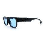 Gentlemanly Hipster Narrow Rectangle Horn Rim Mens Plastic Sunglasses
