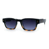 Gentlemanly Hipster Narrow Rectangle Horn Rim Mens Plastic Sunglasses