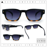 Gentlemanly Hipster Narrow Rectangle Horn Rim Mens Plastic Sunglasses