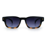 Gentlemanly Hipster Narrow Rectangle Horn Rim Mens Plastic Sunglasses