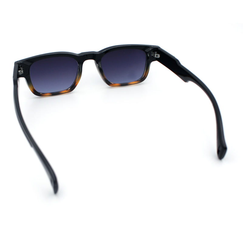 Gentlemanly Hipster Narrow Rectangle Horn Rim Mens Plastic Sunglasses